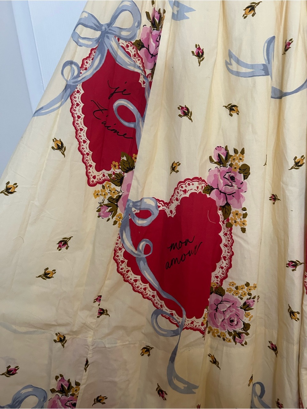 Anthropologie Maeve Jacie Poplin Printed Maxi Skirt Vintage Heart - Picture 14 of 16